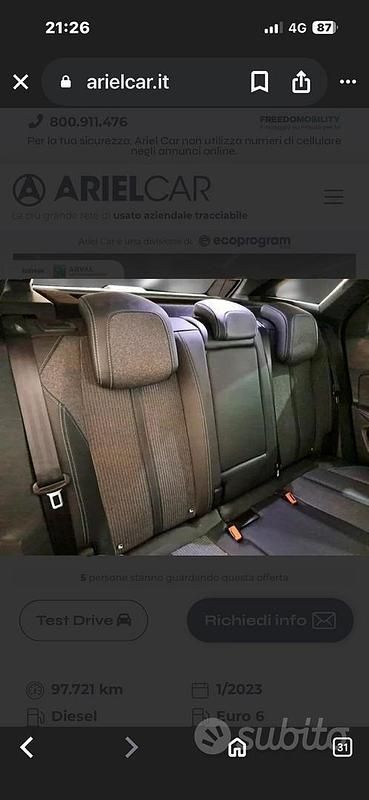 Usata Peugeot 3008 130 CV (95 kW) 2020 Nero SUV