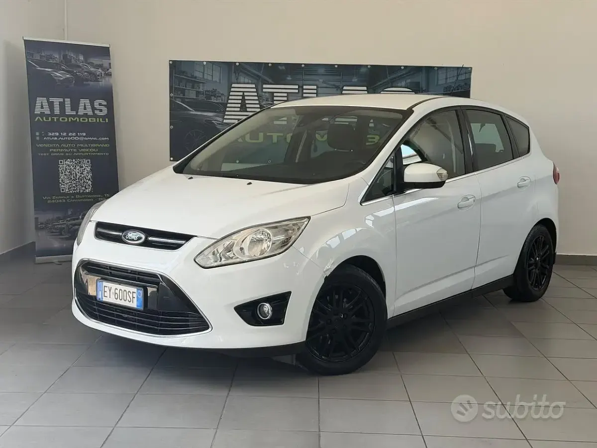Usata Ford C-MAX Titanium 120 CV (88 kW) 2015 Bianco Monovolume