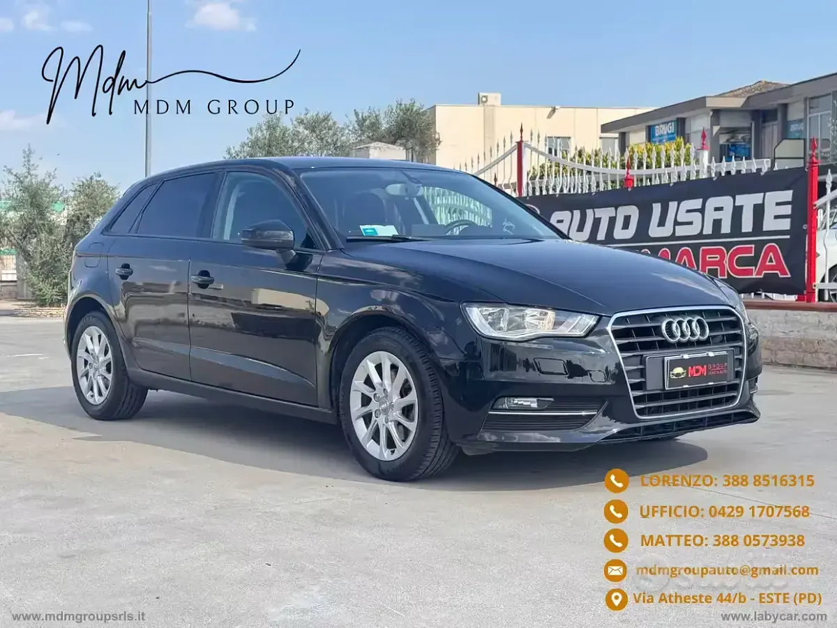 Usata Audi A3 Attraction 110 CV (80 kW) 2015 Nero Berlina