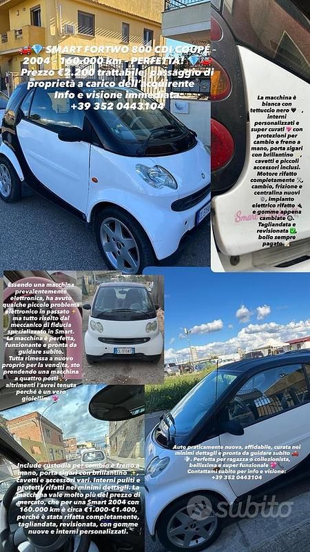 Usata Smart ForTwo Coupé 2004 Bianco Coupé