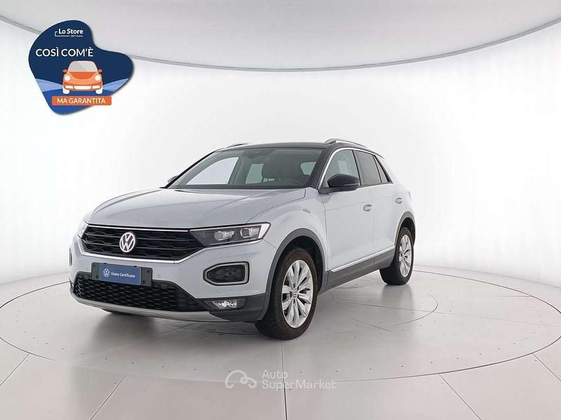 Usata VW T-Roc Advance 116 CV (85 kW) 2019 White silver metallizzato nero SUV