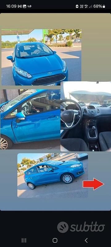 Usata Ford Fiesta 71 CV (52 kW) 2013 Blu Utilitaria
