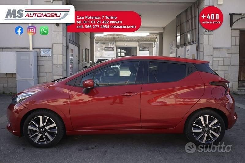 Begagnad Nissan Micra N-Connecta 90 HK (66 kW) 2018 Röd Halvkombi