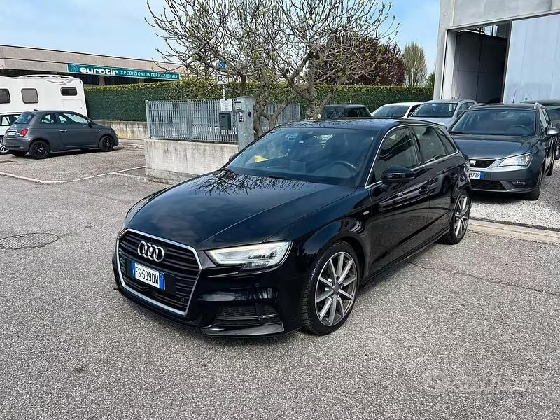 Usata Audi A3 S-Line 150 CV (110 kW) 2018 Nero Berlina