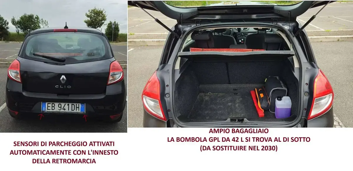 Usata Renault Clio III Dynamique 75 CV (55 kW) 2010 Nero Berlina