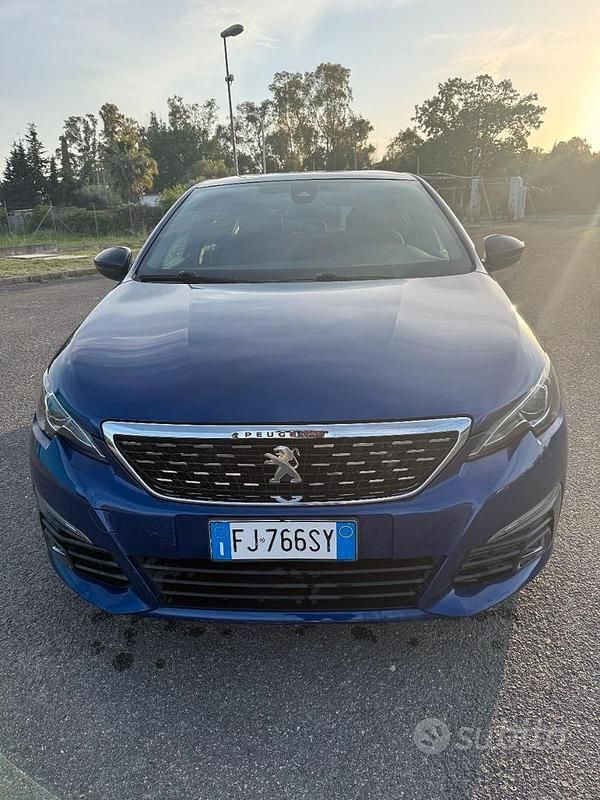 Usata Peugeot 308 GT-line 131 CV (96 kW) 2017 Blu Berlina