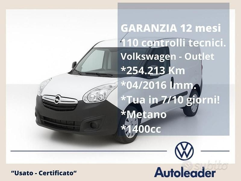 Bianco Usata 2016 Opel Combo Furgone | 5900 € (Buon prezzo) - Immagine 1/4