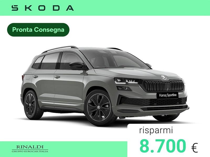 Grigio acciaio Nuova 2025 Skoda Karoq SportLine SUV | 34.100 € (Cara) - Immagine 1/4