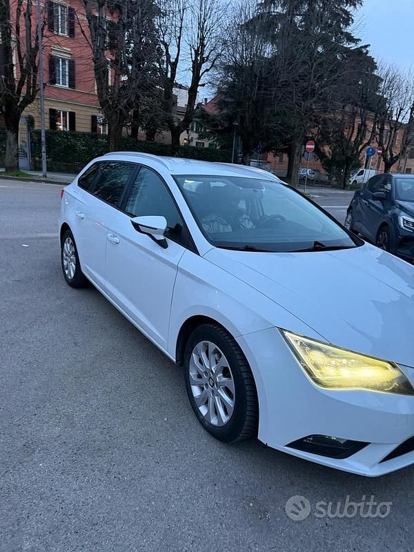Usata Seat Leon 110 CV (80 kW) 2016 Bianco Station wagon