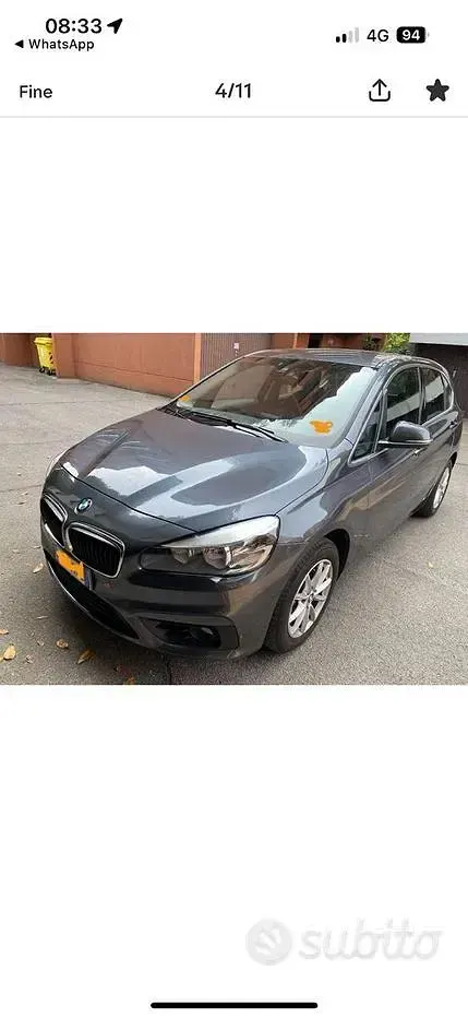 Usata BMW 218 Active Tourer Luxury Line 150 CV (110 kW) 2018 Grigio Monovolume