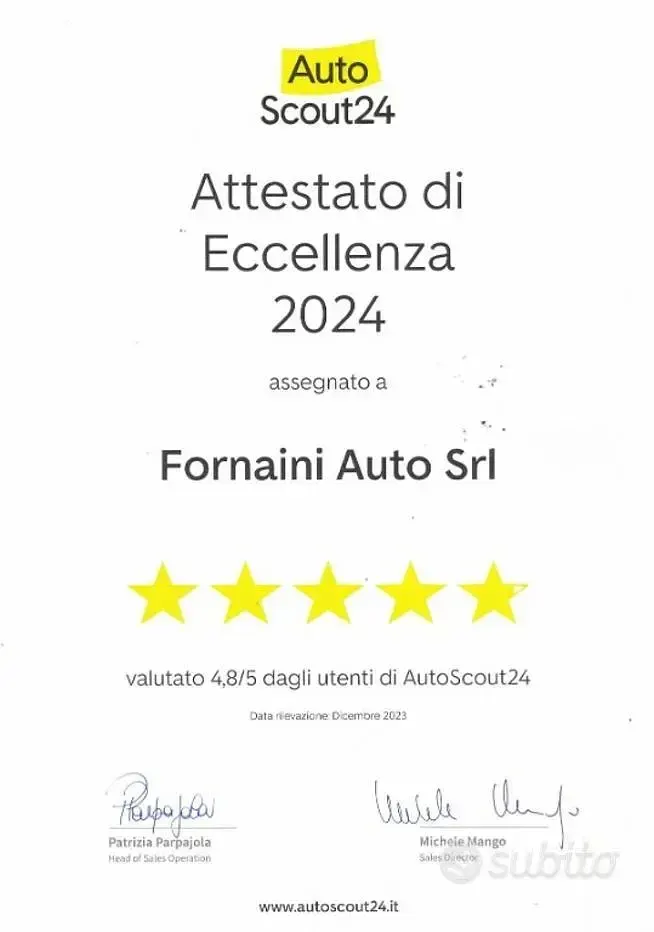 Usata Fiat Doblò 95 CV (69 kW) 2019 Bianco Monovolume