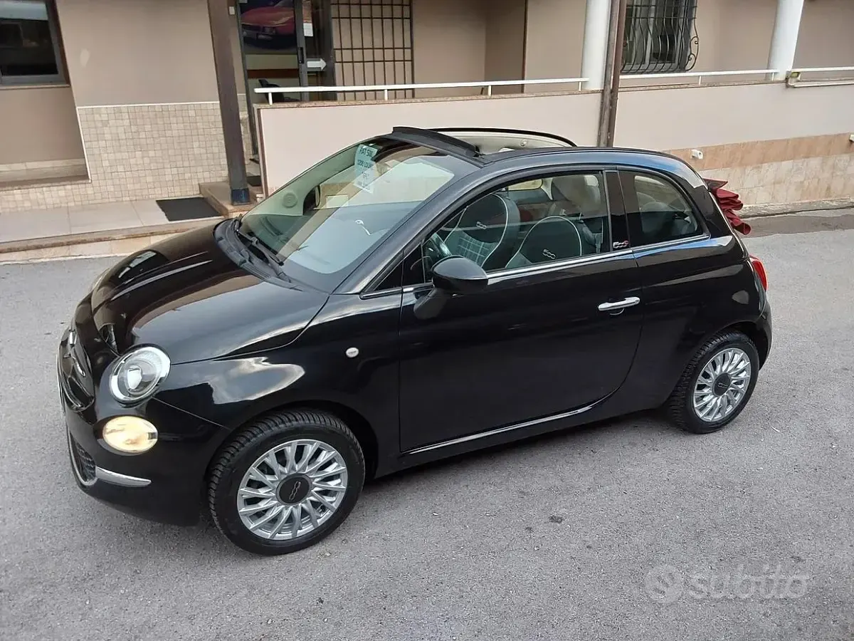 Usata Fiat 500 Lounge 69 CV (50 kW) 2016 Nero Cabrio