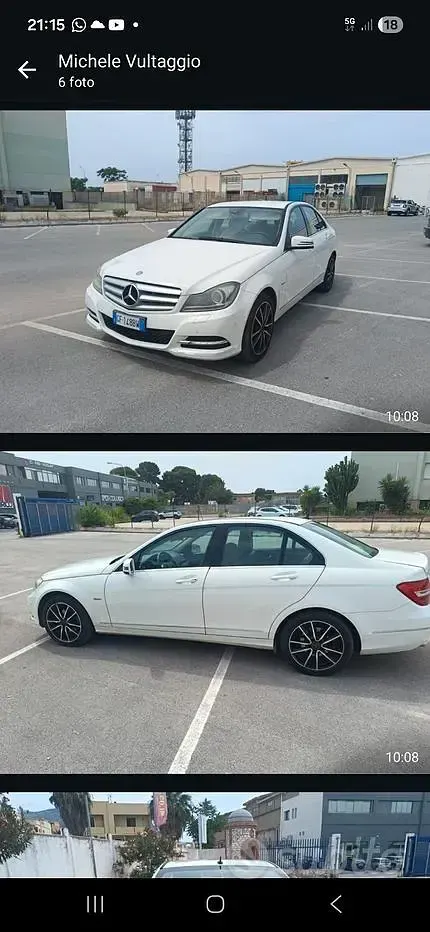 Usata Mercedes 200 2009 Bianco Berlina