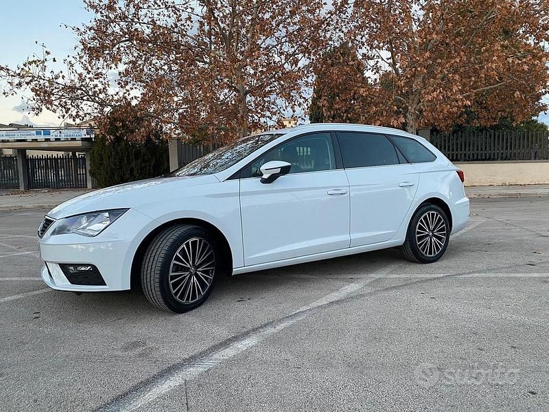 Usata Seat Leon 131 CV (96 kW) 2019 Bianco Station wagon