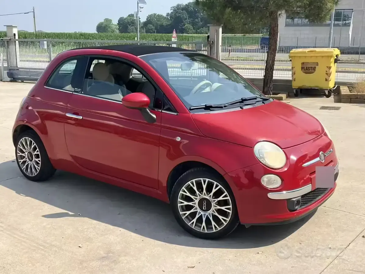 Usata Fiat 500 69 CV (50 kW) 2010 Rosso Cabrio