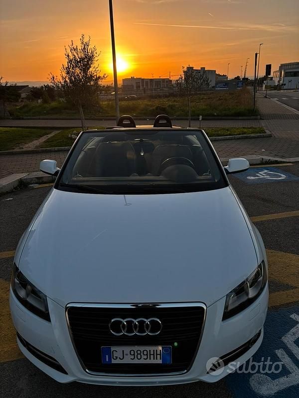 Usata Audi A3 Cabriolet S-Line 140 CV (102 kW) 2012 Bianco Cabrio