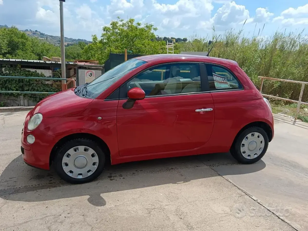 Usata Fiat 500 Pop 75 CV (55 kW) 2009 Rosso Cabrio