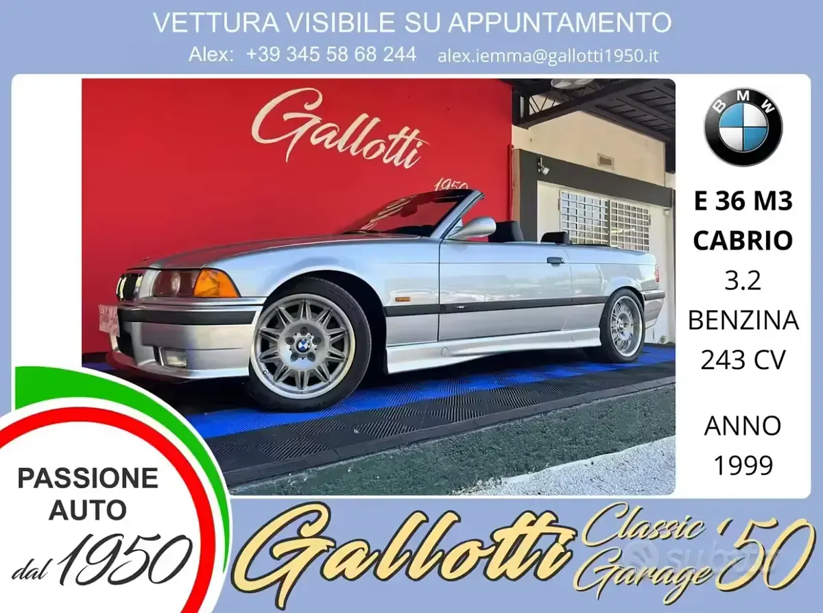 Usata BMW M3 243 CV (178 kW) 1999 Cabrio