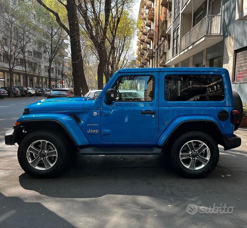 Usata Jeep Wrangler Sahara 272 CV (200 kW) 2021 Blu SUV