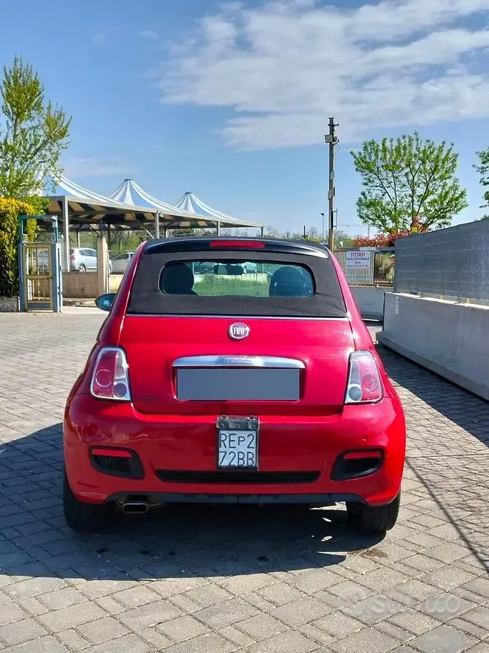 Usata Fiat 500C 95 CV (69 kW) 2014 Rosso Cabrio
