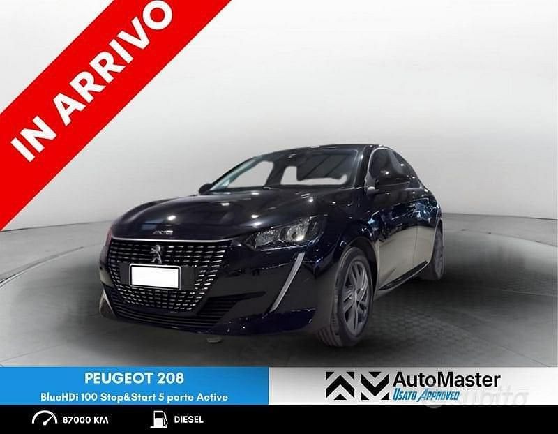 Usata Peugeot 208 Active 102 CV (75 kW) 2022 Nero Utilitaria
