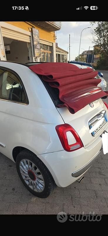 Usata Fiat 500 Lounge 95 CV (69 kW) 2014 Bianco Cabrio