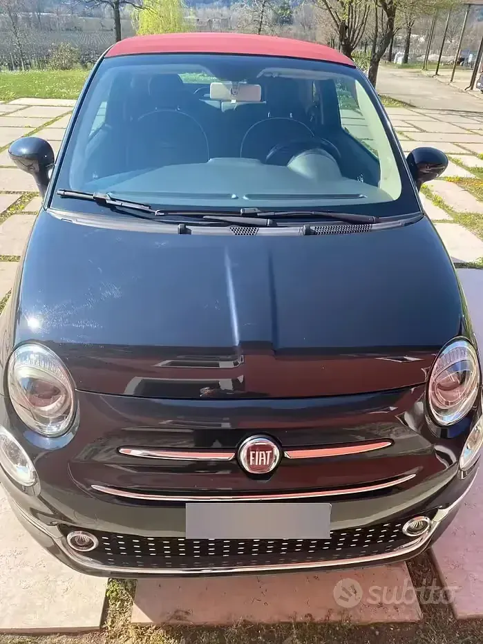 Usata Fiat 500C 69 CV (50 kW) 2016 Nero Cabrio