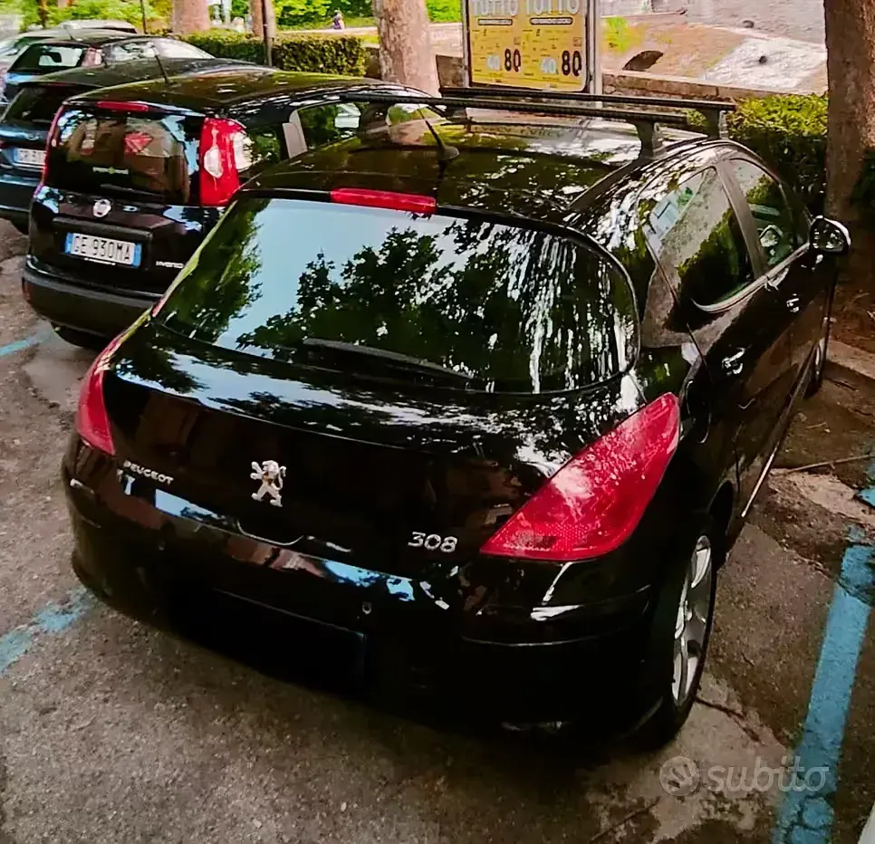 Usata Peugeot 308 109 CV (80 kW) 2007 Nero Utilitaria