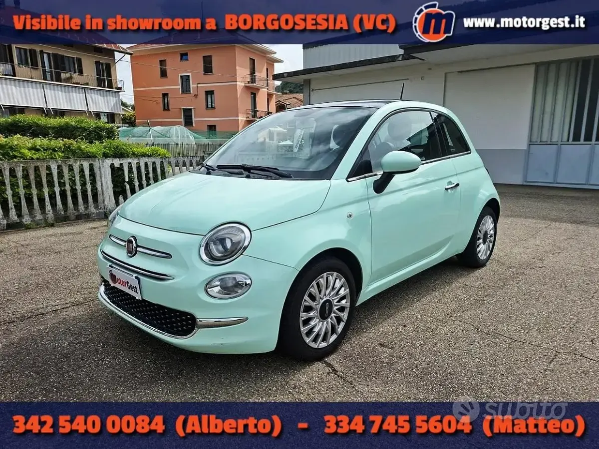 Używany Fiat 500 Lounge 95 KM (69 kW) 2017 Zielony Hatchback