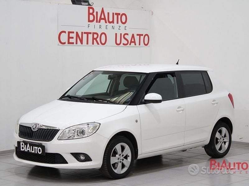 Usata Skoda Fabia Ambition 75 CV (55 kW) 2014 Bianco Berlina