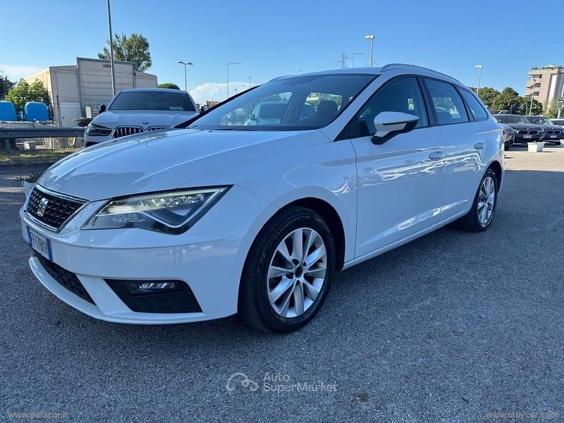 Usata Seat Leon ST Style 110 CV (80 kW) 2018 Bianco Station wagon