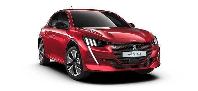 Usata Peugeot e-208 Allure 56 kW (77 CV) 2023 Rosso Utilitaria