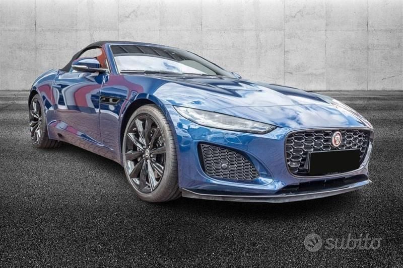 Usata Jaguar F-Type R-Dynamic 300 CV (220 kW) 2021 Blu/azzurro Cabrio