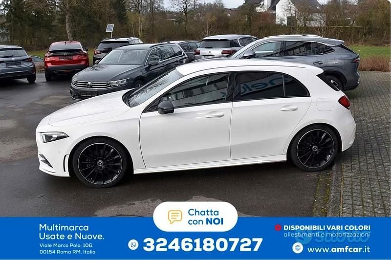 Usata Mercedes A200 AMG line 163 CV (119 kW) 2020 Bianco Berlina