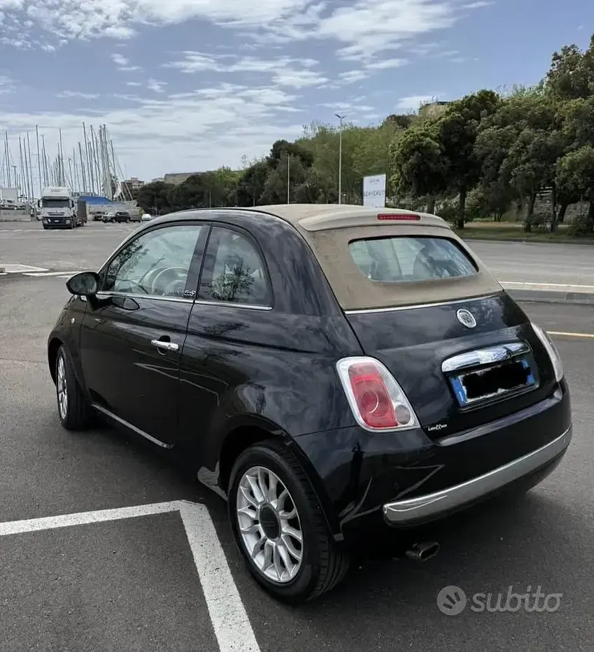 Usata Fiat 500 75 CV (55 kW) 2010 Nero Cabrio