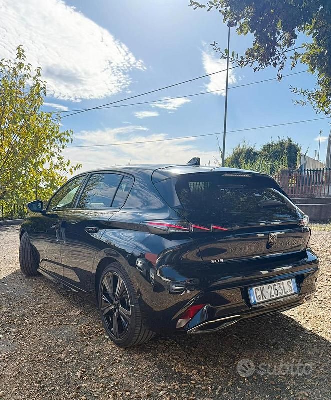 Usata Peugeot 308 GT 131 CV (96 kW) 2022 Nero Berlina