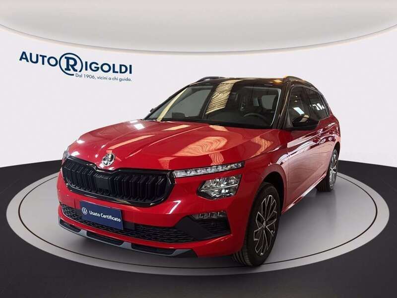 Rosso velluto metallizzato ner Usata 2024 Skoda Kamiq Selection SUV | 25.900 € (Buon prezzo) - Immagine 1/4