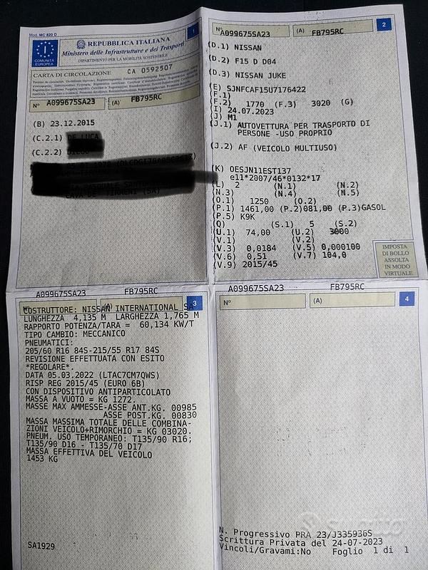 Usata Nissan Juke 110 CV (80 kW) 2015 SUV