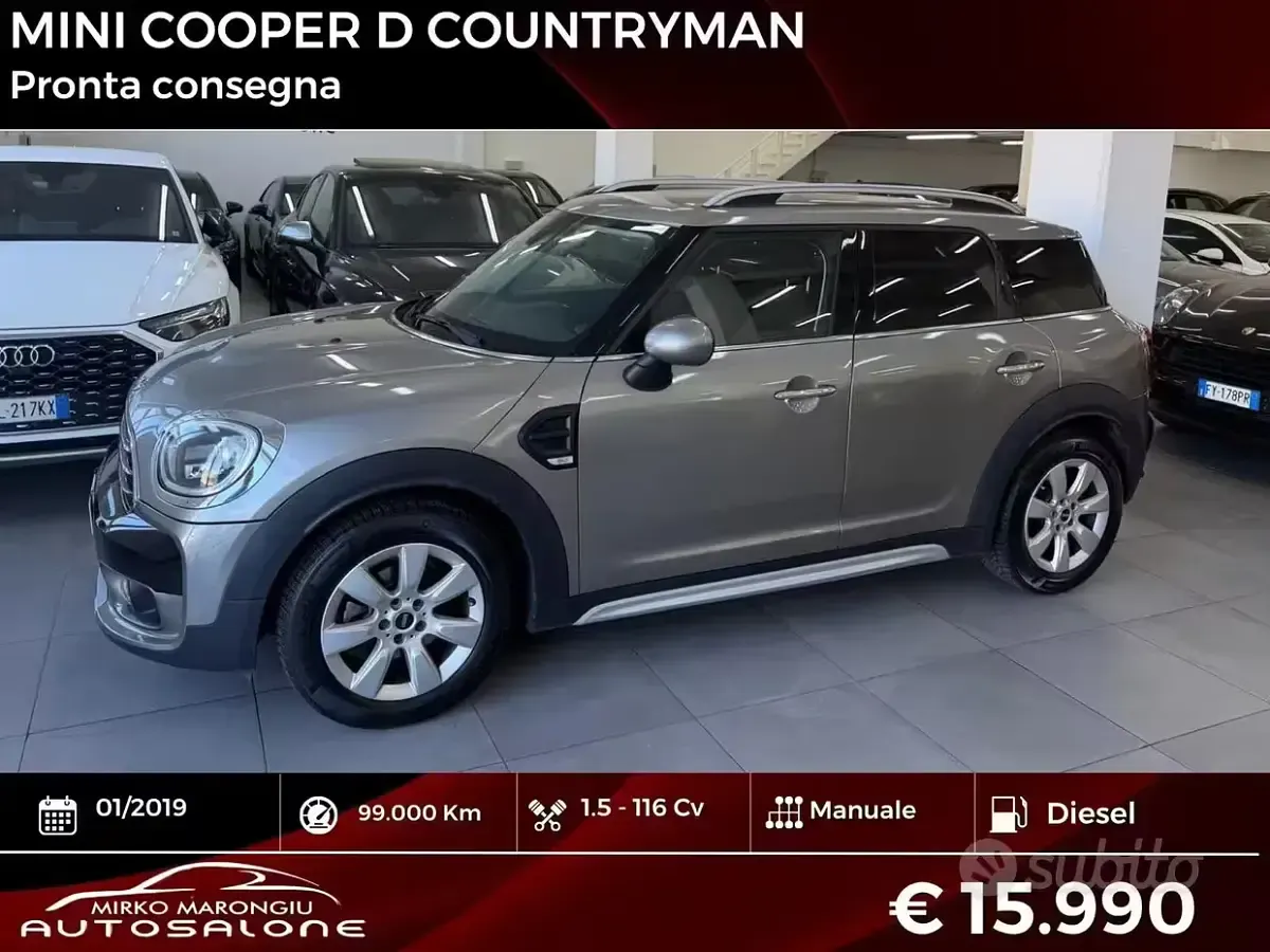 Usata Mini Cooper D Countryman 116 CV (85 kW) 2019 Grigio SUV