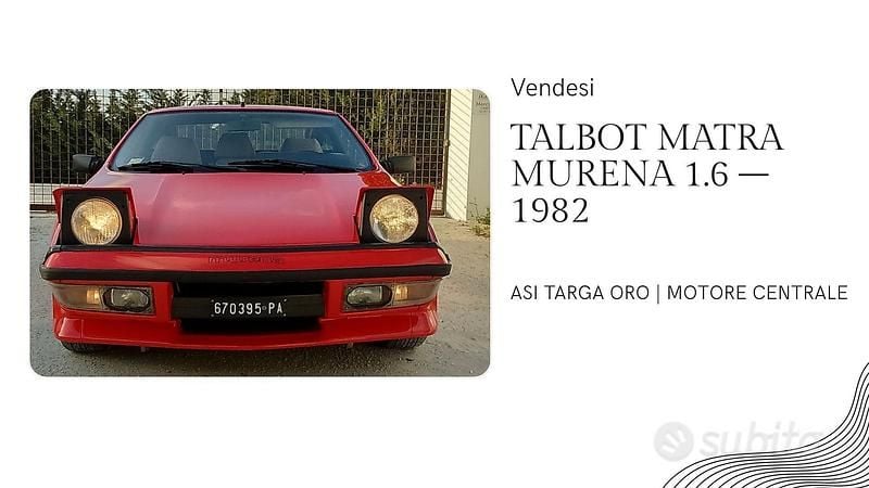 Usata Talbot Murena 1982 Rosso Coupé