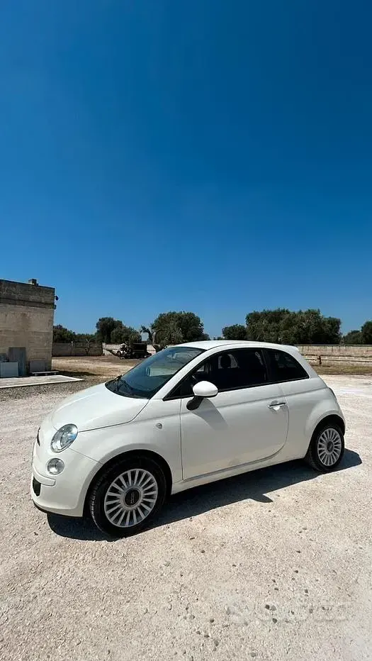 Usata Fiat 500 75 CV (55 kW) 2009 Bianco Cabrio