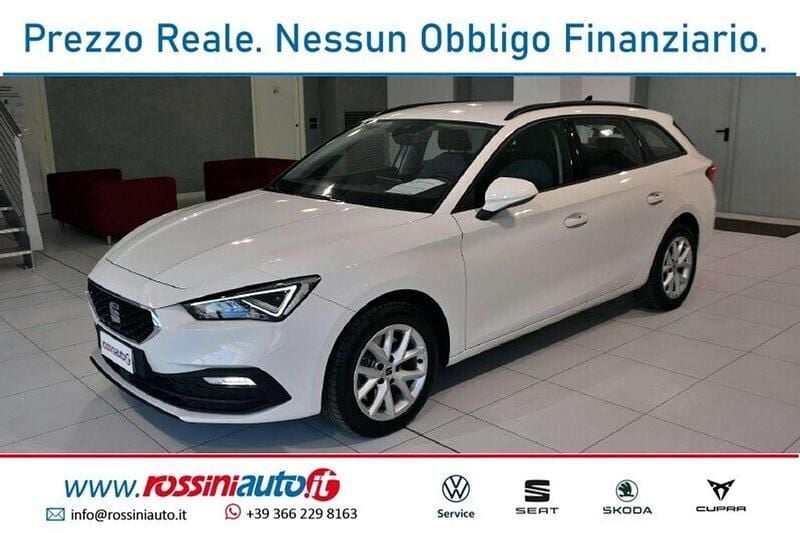 Bianco Usata 2021 Seat Leon Business Station wagon | 17.400 € (Ottimo prezzo) - Immagine 1/3