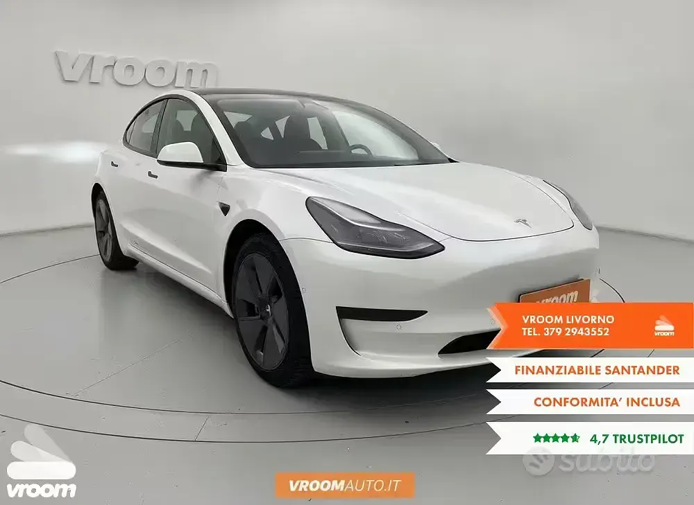 Usata Tesla Model 3 Standard Range 88 kW (120 CV) 2021 Bianco Berlina