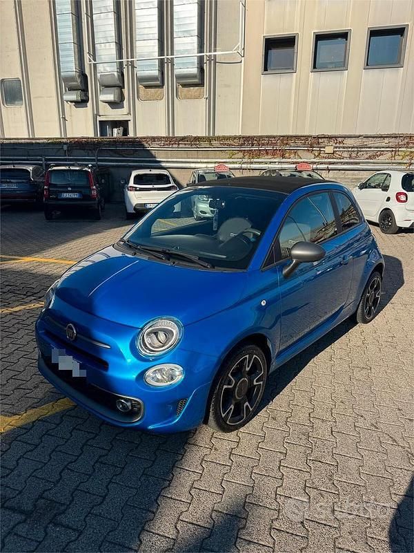 Usata Fiat 500 69 CV (50 kW) 2019 Blu Cabrio
