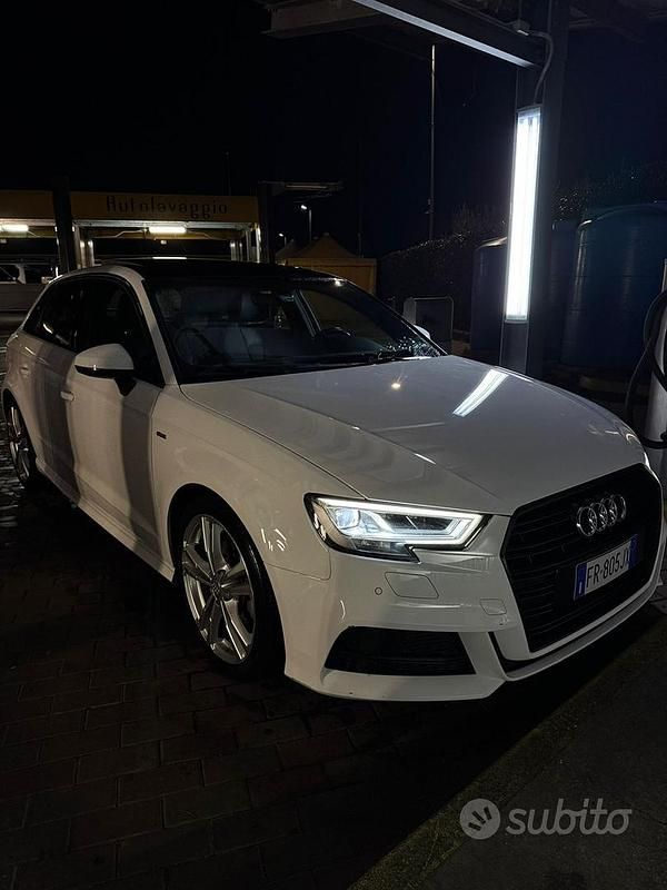 Usata Audi A3 S-Line 150 CV (110 kW) 2018 Bianco Berlina
