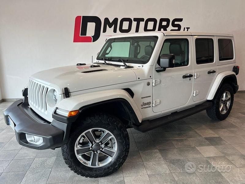Usata Jeep Wrangler Unlimited Sahara 272 CV (200 kW) 2019 Bianco SUV