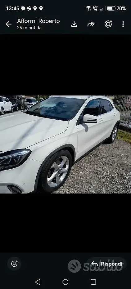 Usata Mercedes GLA180 122 CV (89 kW) 2017 Bianco SUV