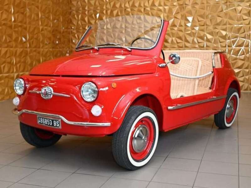 Usata Fiat 500 18 CV (13 kW) 1975 Rosso spiaggina/int. vimini Cabrio