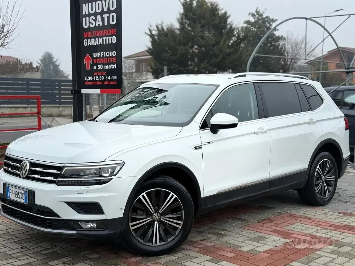 Usata VW Tiguan Allspace Advance 150 CV (110 kW) 2018 Bianco SUV