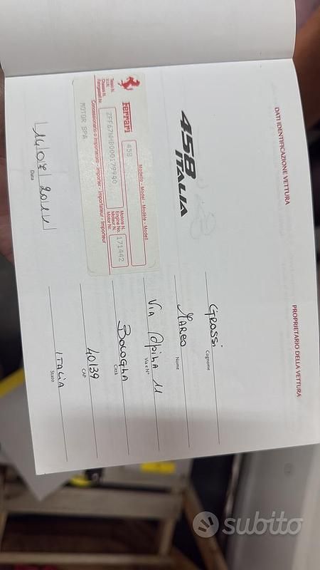 Usata Ferrari 458 566 CV (416 kW) 2011 Nero Coupé